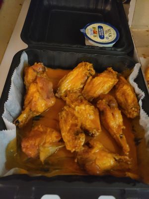 Chicken wings mild sauce.