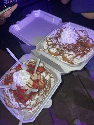 Loaded funnel cake and fried oreos!!