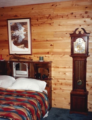 Wood wall using 1 x 6 tongue & groove cedar