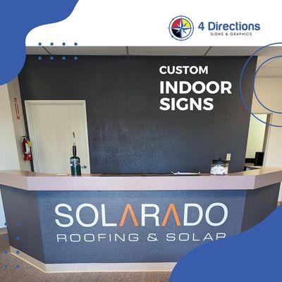 Create a memorable first impression as clients step inside your business space with a captivating indoor sign!