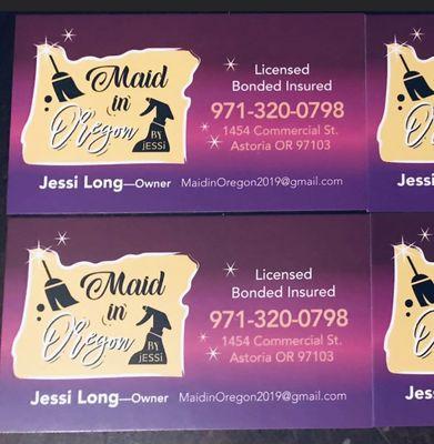 Maid in Oregon by Jessi LLC offers competitive and trustworthy quality.