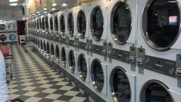 Lots of washers and dryers to choose from.