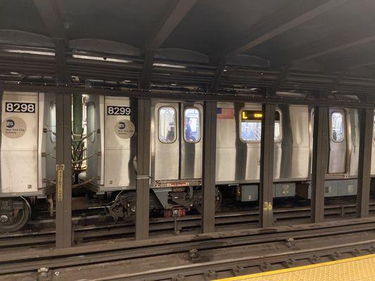 L train passing through