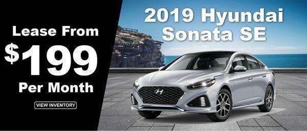 Lease a 2019 Hyundai Sonata for $199 Per Month.*Restriction May Apply Contact Us For More Details! Price Is Subject To Change!