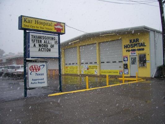 A cold day in December at Kar Hospital...a couple of years ago.