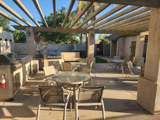 Outside patio of the pool house