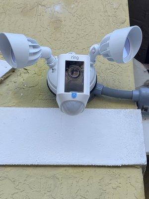 Ring Flood light Camera installation