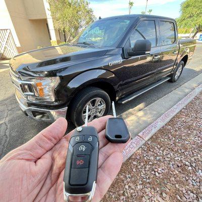 Spare Flip Key and Transponder Key for this 2019 Ford F150.