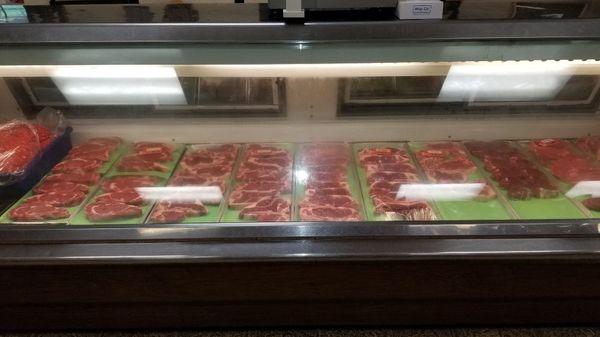 Fresh ground beef, fresh cut steaks and roasts