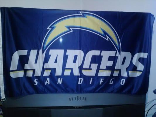 Big football fan go CHARGERS