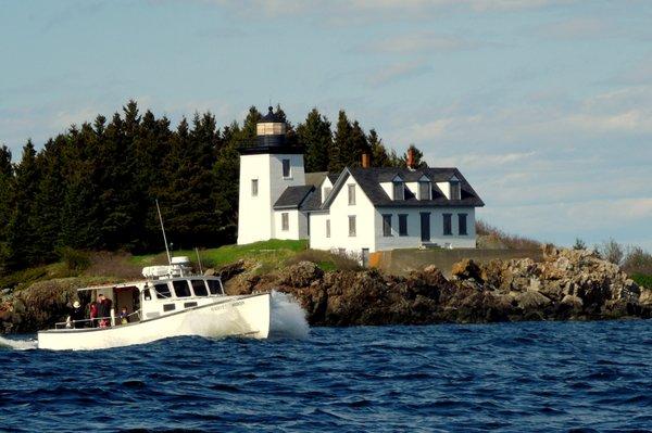 Harvest Moon cruised by Indian Island