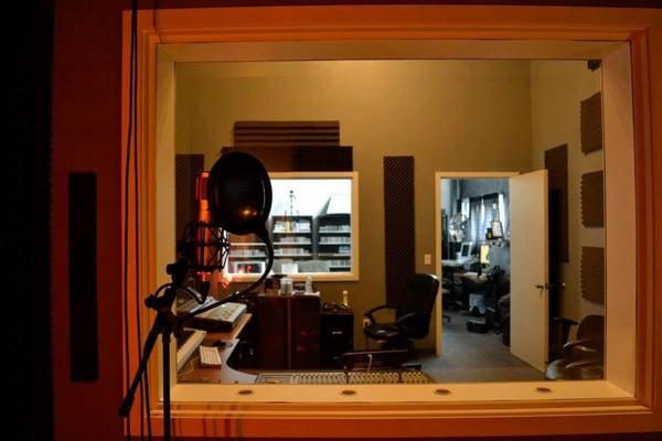 Recording booth.