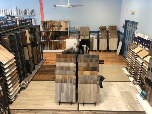 Our showroom - come see our selection of LVP/LVT