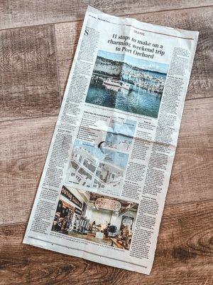 We are very grateful and honored to make it in the Travel section of The Seattle Times!