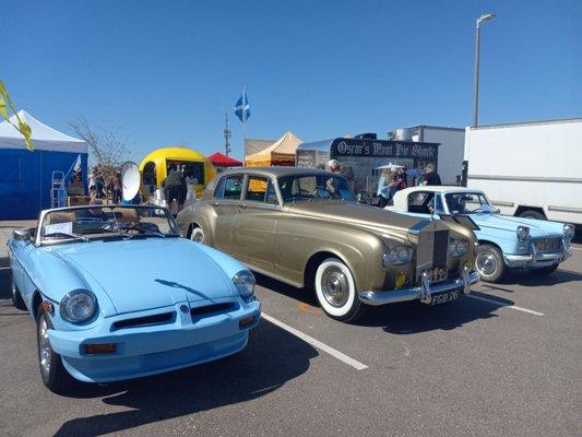 MG, Rolls Royce, and a Triump