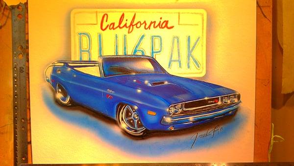 On canvas 14"x18" airbrush and paint