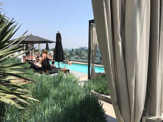 View of the pool from our cabana.