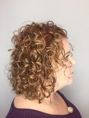 Strawberry blonde curls