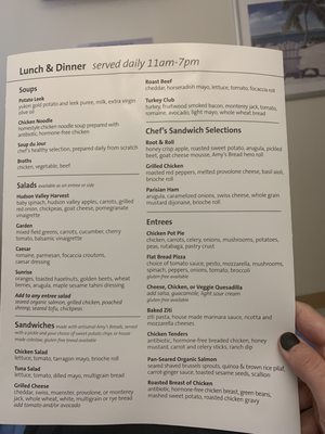 food menu 3/24/21