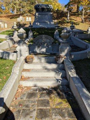 Steps leading up to Bertram family grave site