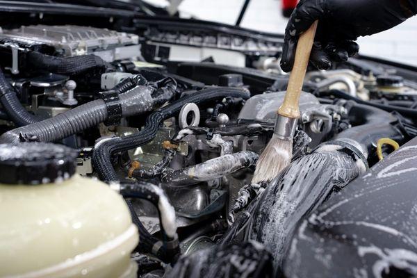 Engine bay cleaning