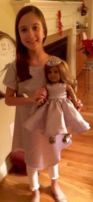 New Year's Eve dress fir little girl and her doll