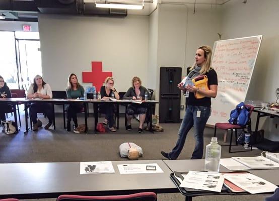 Teaching a CPR and First Aid class at the Grand Canyon chapter in Phoenix.