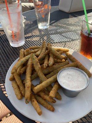 Breaded Green Beans with cajun ranch