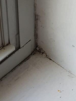 Window sill inside house