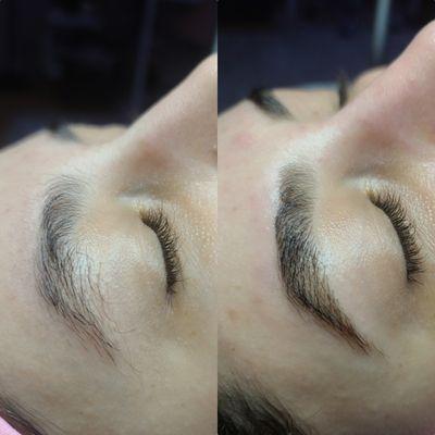 Eyebrows threading