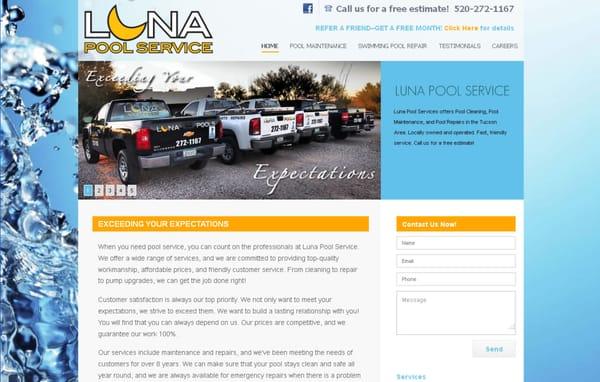 Client Site - Luna Pool Services