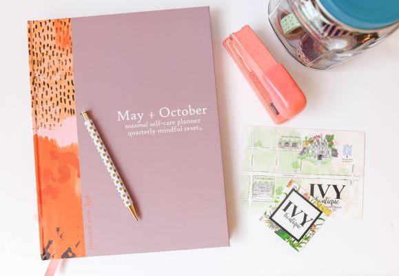 The SELF-CARE JOURNAL of the May + October Seasonal Self-Care Planner... goal planning, 14+ self-care topics and reflective journal prompts!