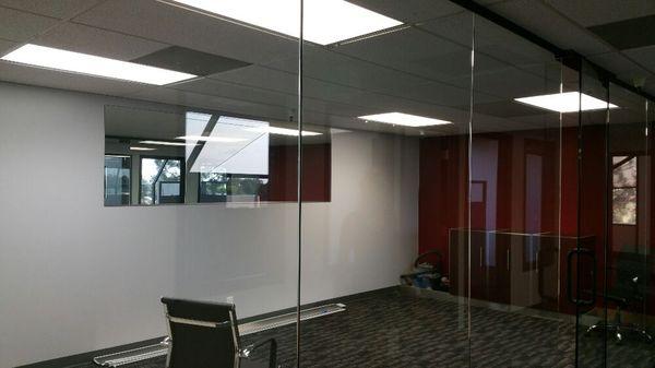 Glass and mirrors in office