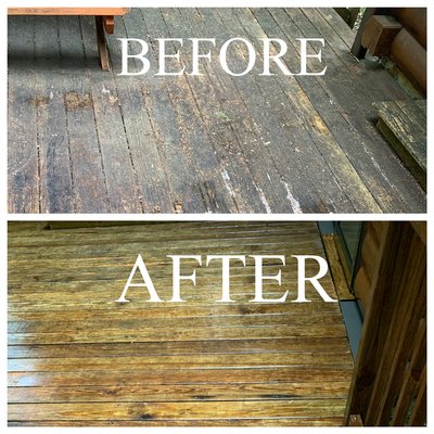 Deck pressure washing