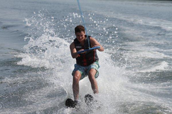 Waterskiing in Oyster Bay Harbor