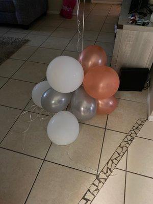 The balloons on the floor in less then 24hrs