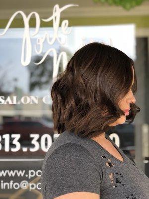 Chocolate brown bob! Color & cut by specialist Jenna Tampa.Hair.Goals