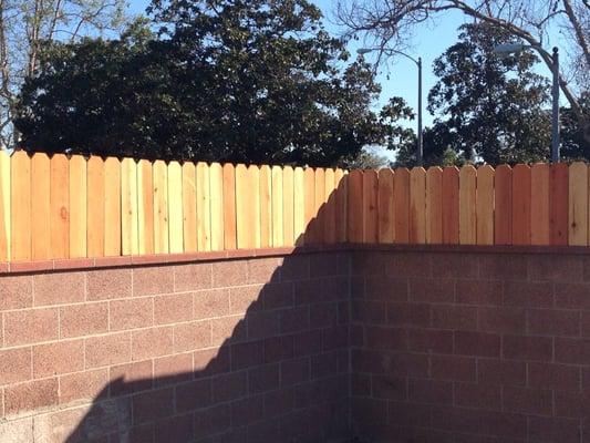 The fence extension installed by Louie and his team.