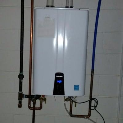 Our team of experts recently installed this Navien Tankless water heater as an innovative solution for one of our commercial ...