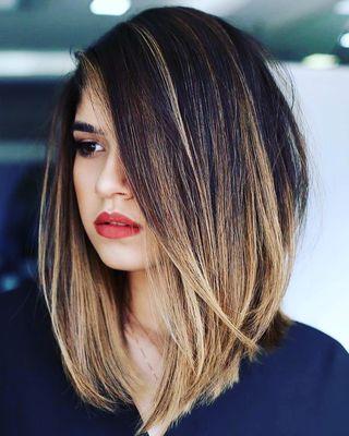 We love angled cuts for a bit of the dramatic