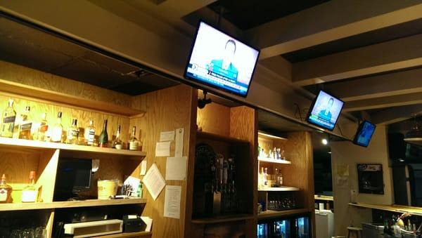 Plenty of screens and drinks @ Thirsty Moose Saloon!