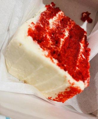 Red velvet with cream cheese frosting, fresh & moist AF