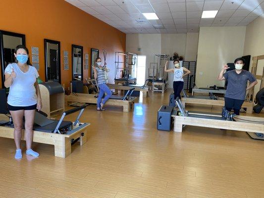 Social distancing and safety during your Pilates session