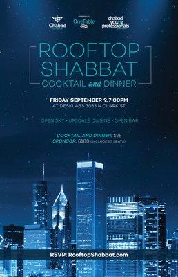 Rooftop Shabbat - Cocktail and Dinner