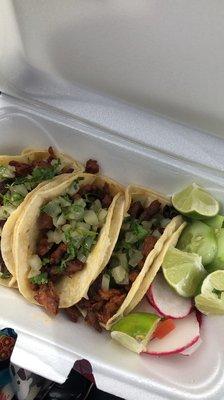 3 steak tacos