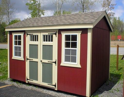 New England style shed at the Amish Outlet & Gift Shop in North Chili, NY