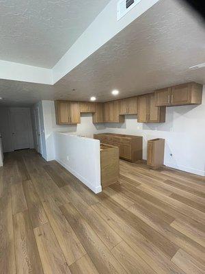 Floor and Cabinets