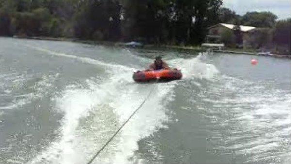 Lake Wawasee - Close encounter with a buoy