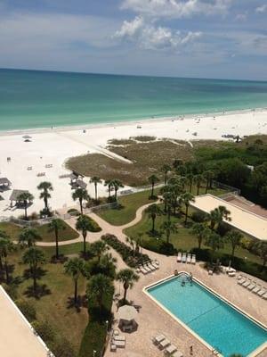 Enjoy your vacation just steps from the #1 beach in the United States overlooking the Gulf of Mexico. View from 9th Floor.