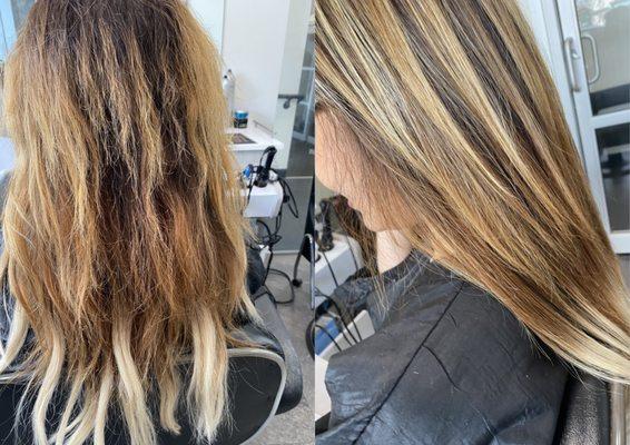 Brazilian Blowout & Balayage